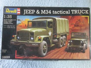 Revell U.  S.  Military Jeep And M34 Tactical Truck 1:35 Model Kit