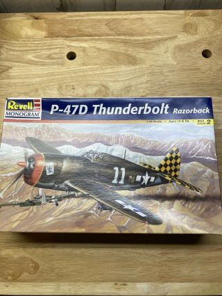 Revell Monogram P - 47d Thunderbolt Razorback 1/48 Scale Model Kit Open Box