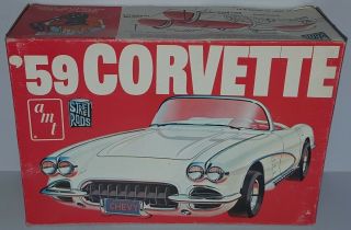 1/25 Amt 1959 Chevrolet Corvette Unsealed Plastic Model Kit