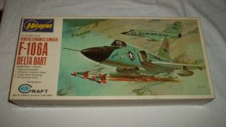 Vintage Hasegawa F - 106a Delta Dart 1/72 Scale Model Kit,