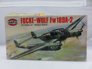 Airfix Focke - Wulf Fw189a - 2 1/72 Scale Plastic Model Kit 02037 - 8 Unbuilt Vintage