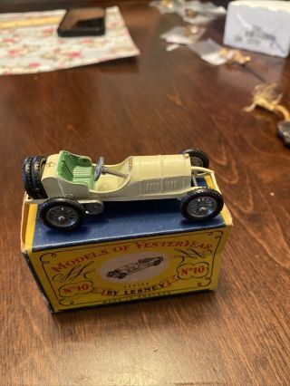 Lesney Matchbox No.  10 Models Of Yesteryear 1908 Mercedes Gp Boxed