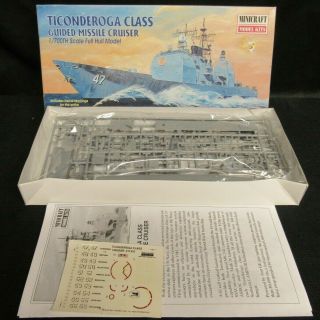 Minicraft 1:700 Ticonderoga Class Guided Missile Model Kit Contents Ss162
