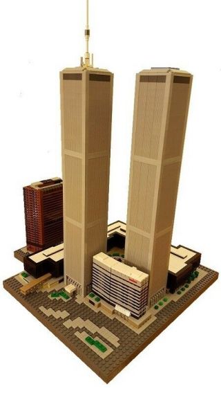Custom Moc Instructions World Trade Center Architecture Using Lego Blocks