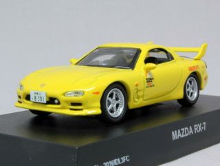 9230 Kyosho 1/64 Initial D Mazda Rx - 7 Fd3s Yellow No - Box Tracking Number