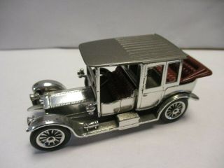 Matchbox Lesney Yesteryear Y - 7 Rolls Royce - Chrome Plated,  Gray Roof,  Loose