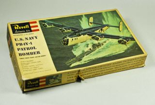 Vintage Revell Plastic Model 1:72 Scale U.  S Navy Pb4y - 1 Patrol Bomber B - 25 H - 205
