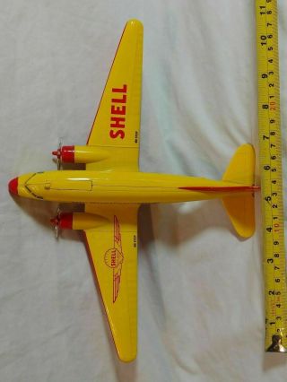 Liberty Spec Cast Shell Lightning Dc3 Airplane Bank With Shell Oil Logo