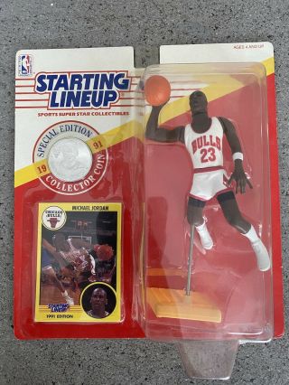Michael Jordan 1991 Kenner Starting Lineup Special Edition Coin With Case