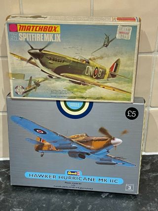 Matchbox 1/72 Supermarine Spitfire Ix & Revell Hawker Hurricane Mk.  Iic