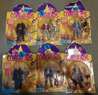1993 Playmates Coneheads Complete Set Of 6 Action Figures Vintage On Card