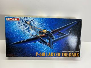 Dml 1/72 Scale Golden Wings P - 61b Lady Of The Dark Inside Model Kit Nores