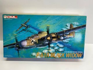 Dml 1/72 Scale Golden Wings P - 61a Black Widow Boxed Model Kit Photoetch Nores