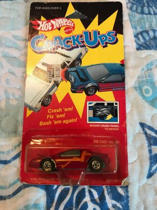 Vintage 1985 Hot Wheels Crack - Ups Smash Mobile 2561 Mattel Red