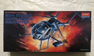 Mh - 6 Stealth Quiet Attack Helicopter - Academy 1/48 Scale Unassembled Kit 1691