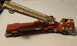 Vintage Nylint Metal Muscle Aerial Hook N And Ladder Fire Engine Truck 31 "