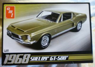 Amt 1:25 Scale 1968 Shelby Mustang Gt - 500 Model Kit Open Box With