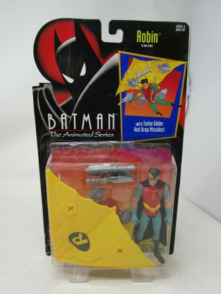 Vintage 1992 Kenner Batman The Animated Series Robin W/turbo Glider