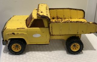Vintage Tonka Yellow Dump Truck Pressed Steel Xr - 101 Tires (rusty)