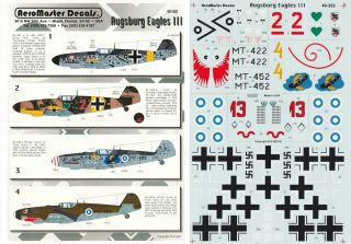 Aeromaster Decals 1/48 Messerschmitt Bf 109f/g Jg 3 54 Hlelv 31 (luftwaffe/fiaf)