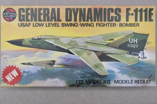 Airfix General Dynamics F - 111e Swing Wing Fighter Bomber (819) 1/72 1975