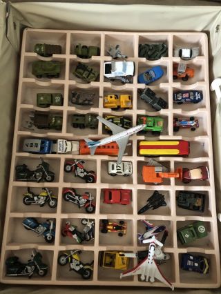 89 Micro Machines Road Champs Hot Wheels Plus Carrying Case.  Semi,  military 2