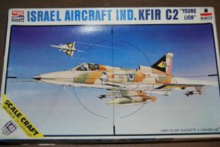 Vintage 1/48 Esci Israel Aircraft Industries Kfir C2 " Young Lion " N.  I.  O.  B.