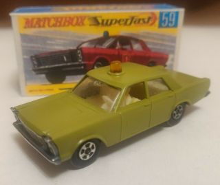 Matchbox Superfast 59 Ford Galaxie 1969 Custom /crafted Box