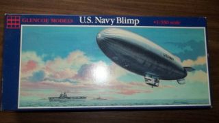 Glencoe U.  S.  Navy Blimp Plastic Model Kit 05504 1/330 Scale Usa Complete