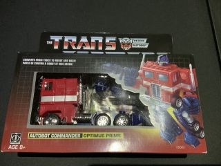 Transformers Reissue Vintage G1 Optimus Prime In In Good Box.
