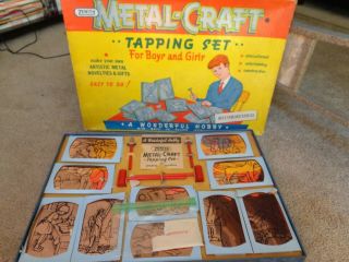 Vintage Zenith Toy Co Metal - Craft Tapping Set Complete W/ Instructions