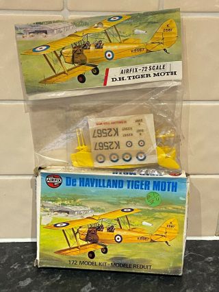 Airfix 1/72 Dh Tiger Moth,  Type 3 Bagged Issue & Type 5 Box Issue.