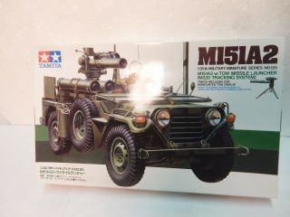 Tamiya 1:35 Scale U.  S.  M151a2 Army Vehicle With Tow Missile Launcher - Never Built -