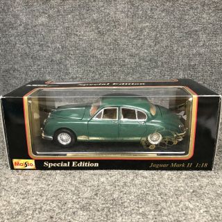 Maisto 1959 Jaguar Mark Ii 1:18 Scale Green Diecast Model Car “mint In Box”