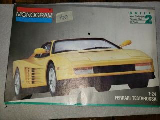 Monogram Ferrari Testarossa Model 2910 1/24 - Open Box