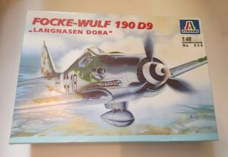 Italeri No 856 Focke - Wulf 190 D9 Langnasen Dora 1/48 Scale Model Kit Rm - Tr