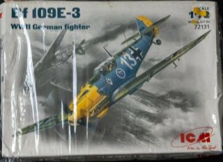 Icm 1:72 Scale Messerschmitt Bf 109 E - 3 Plastic Model Kit