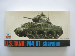 1|72 Model Tank U.  S.  Tank M4 A1 Sherman Esci D12 - 2393