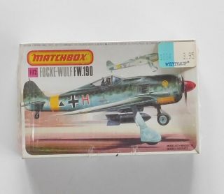 1/72 - Matchbox Pk - 6 - Focke - Wulf Fw 190 - Vintage 1979 - - Complete