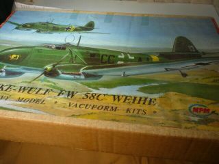 German Fw58c Weihe Aircraft 1/48 Scale Vacuform Model Kit Started