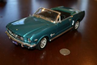 Mira 1/18 Die Cast Metal 1965 Mustang Convertible Turquoise Blue 1:18 Spain