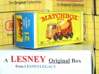 Matchbox Lesney 21d Foden Concrete Truck Model Type E4 Empty Box