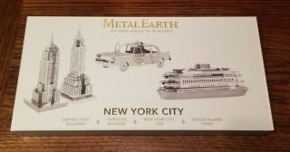 Metal Earth 3d Laser Cut Models York City Set Of 4