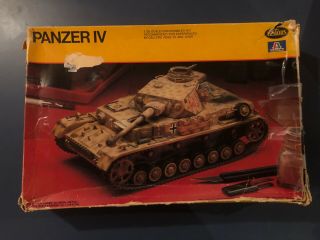 Vintage Testors / Italaeri Model Tank Kit Panzer Iv Complete