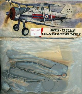 Airfix 1:72 Gloster Gladiator Mk.  I Plastic Bagged Vintage Model Kit 82u