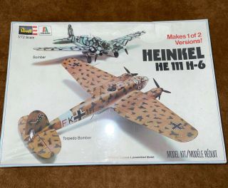 Revell 1/72 Scale Heinkel He 111 H - 6 1976 Model Kit Vintage