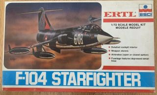 Ertl F - 104 Starfighter - 1/72 Scale - Vintage 1982 Kit