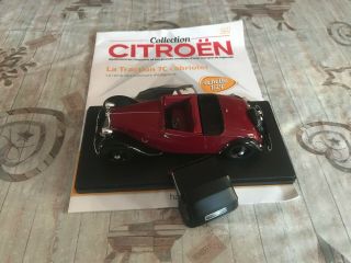 Voiture Miniature Citroen Traction 7c Cabriolet Hachette Au 1/24