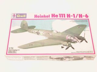 1/72 Revell Heinkel He 111 H - 1/h - 6 German Bomber Plastic Scale Model Kit 4335