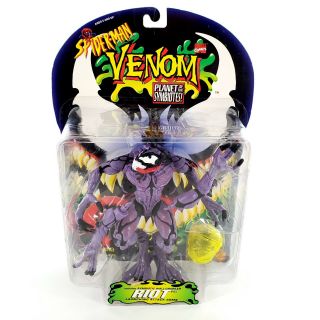 Vtg 1996 Marvel Spiderman Venom Planet Of The Symbiotes Riot Toy Biz